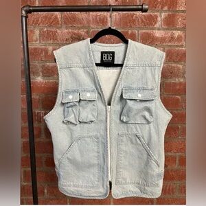 BDG Light Gray Denim Vest